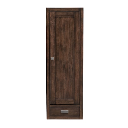 James Martin Vanities Addison 12in D Petite Tower Hutch - Right, Mid-Century Acacia E444-H12R-MCA